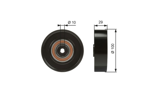 Deflection/Guide Pulley, v-ribbed belt DriveAlign® T36008 Gates