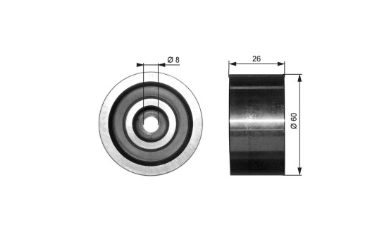 Deflection/Guide Pulley, v-ribbed belt DriveAlign® T36076 Gates