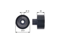 Deflection/Guide Pulley, v-ribbed belt DriveAlign® T36090 Gates