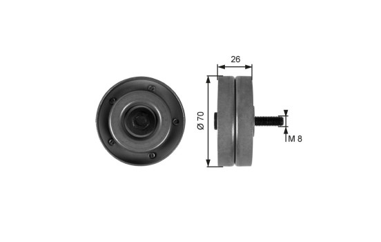 Deflection/Guide Pulley, v-ribbed belt DriveAlign® T36168 Gates