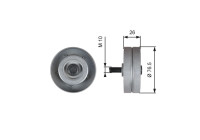 Deflection/Guide Pulley, v-ribbed belt DriveAlign® T36182 Gates