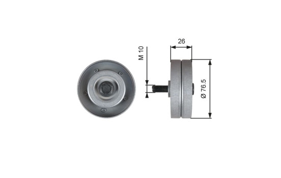 Deflection/Guide Pulley, v-ribbed belt DriveAlign® T36182 Gates