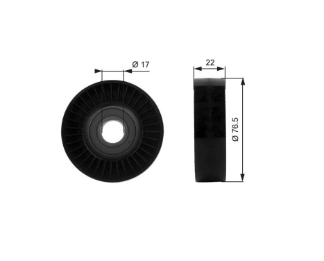 Deflection/Guide Pulley, v-ribbed belt DriveAlign® T36183 Gates