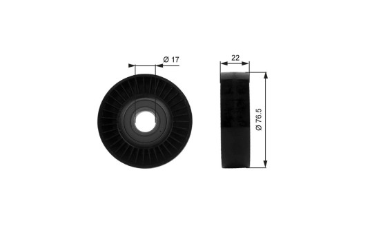 Deflection/Guide Pulley, v-ribbed belt DriveAlign® T36183 Gates