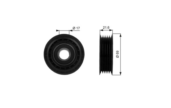 Deflection/Guide Pulley, v-ribbed belt DriveAlign® T36189 Gates