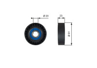 Deflection/Guide Pulley, v-ribbed belt DriveAlign® T36208 Gates