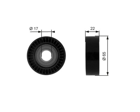 Deflection/Guide Pulley, v-ribbed belt DriveAlign® T36257 Gates