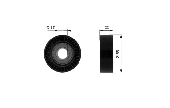 Deflection/Guide Pulley, v-ribbed belt DriveAlign® T36257 Gates