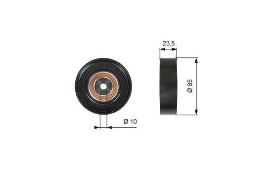 Deflection/Guide Pulley, v-ribbed belt DriveAlign® T36274 Gates