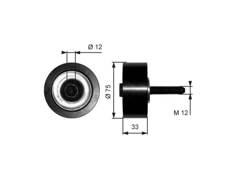 Deflection/Guide Pulley, v-ribbed belt DriveAlign® T36291 Gates