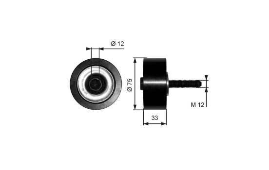 Deflection/Guide Pulley, v-ribbed belt DriveAlign® T36291 Gates