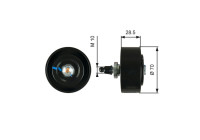 Deflection/Guide Pulley, v-ribbed belt DriveAlign® T36335 Gates