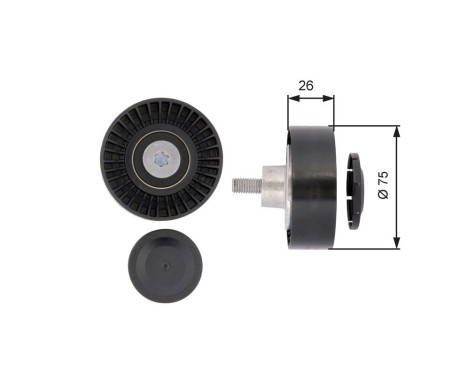 Deflection/Guide Pulley, v-ribbed belt DriveAlign® T36385 Gates