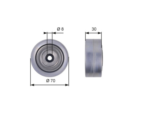 Deflection/Guide Pulley, v-ribbed belt DriveAlign® T36386 Gates