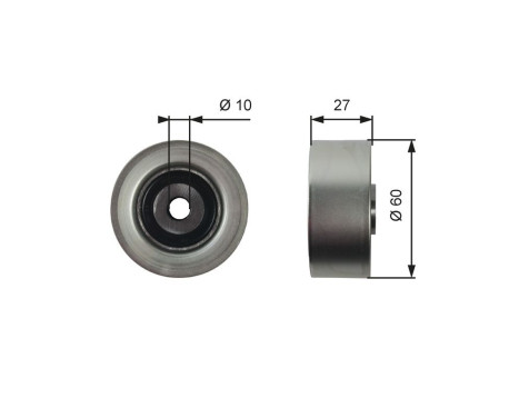 Deflection/Guide Pulley, v-ribbed belt DriveAlign® T36392 Gates