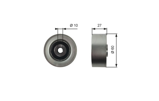 Deflection/Guide Pulley, v-ribbed belt DriveAlign® T36392 Gates