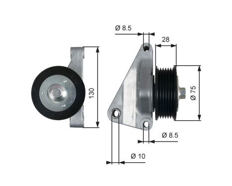 Deflection/Guide Pulley, v-ribbed belt DriveAlign® T36422 Gates