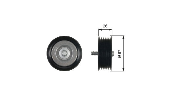 Deflection/Guide Pulley, v-ribbed belt DriveAlign® T36438 Gates