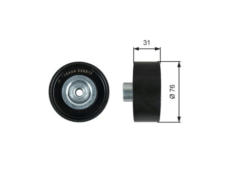 Deflection/Guide Pulley, v-ribbed belt DriveAlign® T36444 Gates