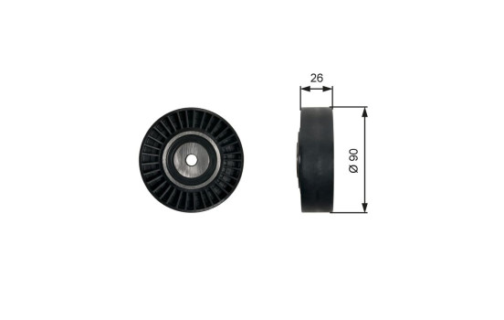 Deflection/Guide Pulley, v-ribbed belt DriveAlign® T36461 Gates