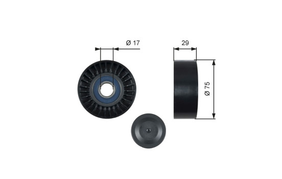 Deflection/Guide Pulley, v-ribbed belt DriveAlign® T36462 Gates