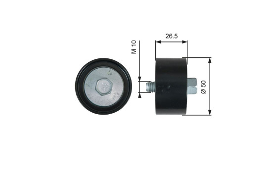 Deflection/Guide Pulley, v-ribbed belt DriveAlign® T36537 Gates