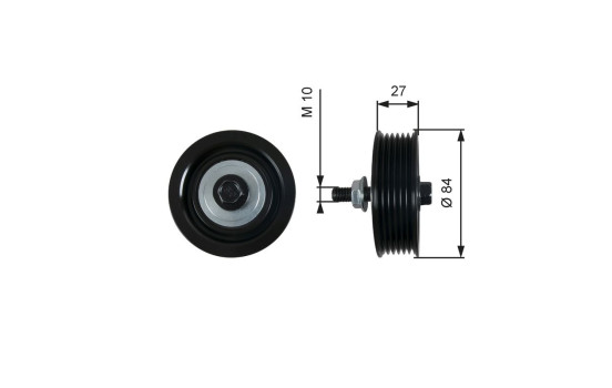 Deflection/Guide Pulley, v-ribbed belt DriveAlign® T36602 Gates