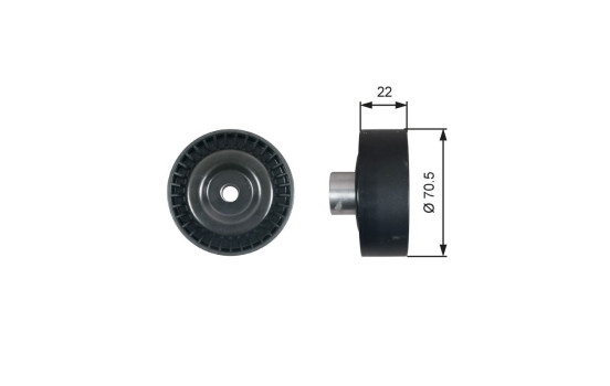 Deflection/Guide Pulley, v-ribbed belt DriveAlign® T36611 Gates