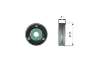 Deflection/Guide Pulley, v-ribbed belt DriveAlign® T36730 Gates
