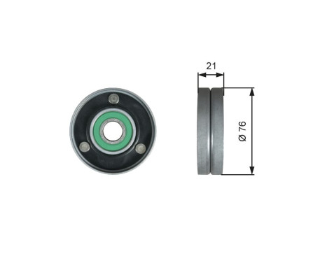 Deflection/Guide Pulley, v-ribbed belt DriveAlign® T36730 Gates
