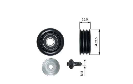 Deflection/Guide Pulley, v-ribbed belt DriveAlign® T36736 Gates