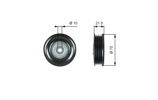 Deflection/Guide Pulley, v-ribbed belt DriveAlign® T36747 Gates