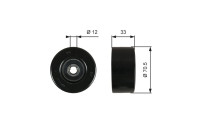 Deflection/Guide Pulley, v-ribbed belt DriveAlign® T36762 Gates