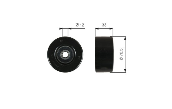 Deflection/Guide Pulley, v-ribbed belt DriveAlign® T36762 Gates