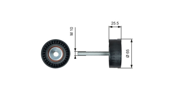 Deflection/Guide Pulley, v-ribbed belt DriveAlign® T36772 Gates