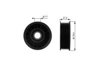 Deflection/Guide Pulley, v-ribbed belt DriveAlign® T38009 Gates