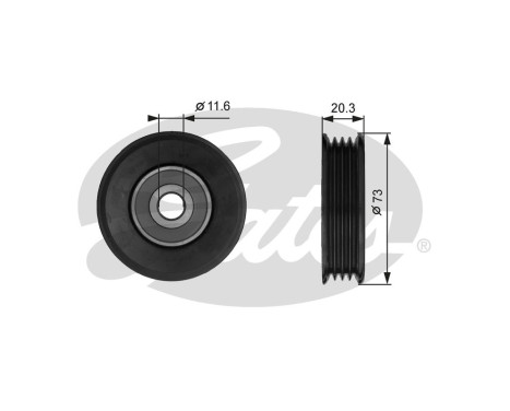 Deflection/Guide Pulley, v-ribbed belt DriveAlign® T38031 Gates