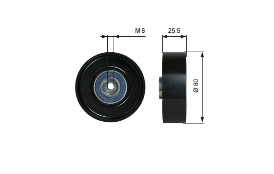 Deflection/Guide Pulley, v-ribbed belt DriveAlign® T38089 Gates