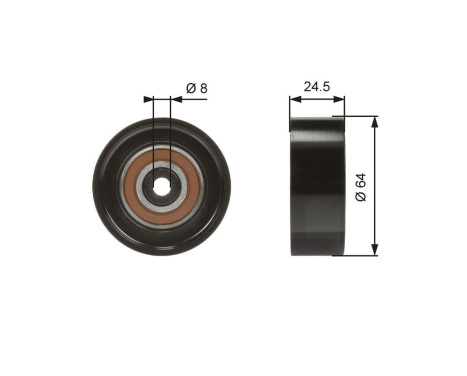 Deflection/Guide Pulley, v-ribbed belt DriveAlign® T38097 Gates