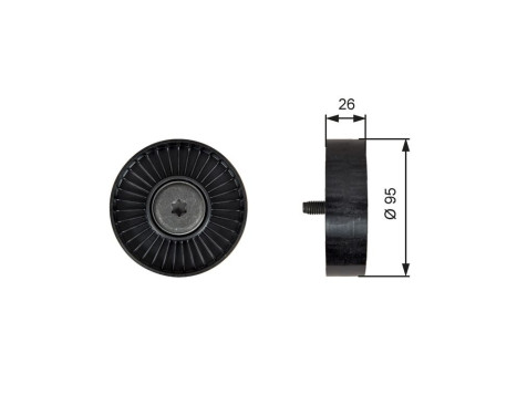 Deflection/Guide Pulley, v-ribbed belt DriveAlign® T39247 Gates