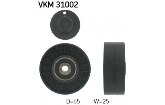 Deflection/Guide Pulley, v-ribbed belt VKM 31002 SKF