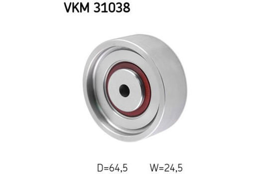 Deflection/Guide Pulley, v-ribbed belt VKM 31038 SKF, Image 2