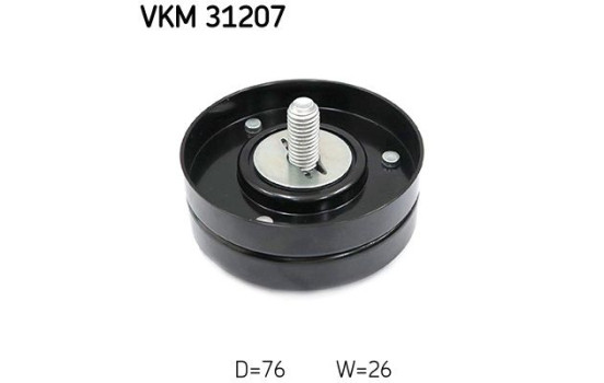 Deflection/Guide Pulley, v-ribbed belt VKM 31207 SKF, Image 2