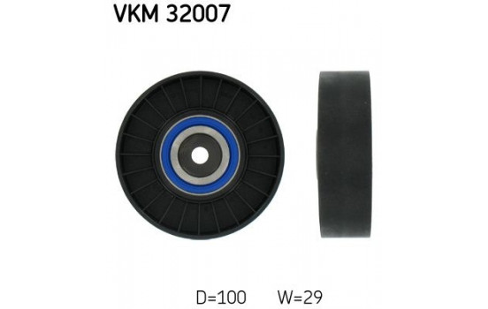 Deflection/Guide Pulley, v-ribbed belt VKM 32007 SKF