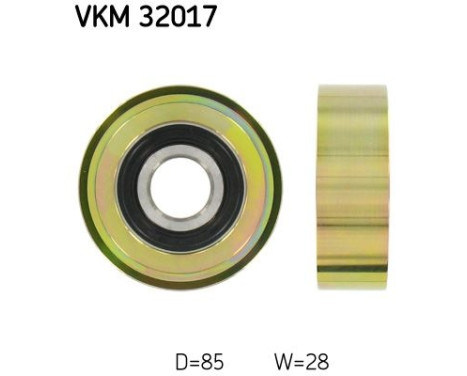 Deflection/Guide Pulley, v-ribbed belt VKM 32017 SKF