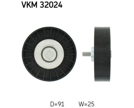 Deflection/Guide Pulley, v-ribbed belt VKM 32024 SKF