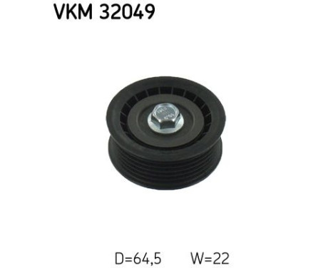 Deflection/Guide Pulley, v-ribbed belt VKM 32049 SKF