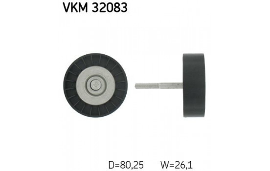 Deflection/Guide Pulley, v-ribbed belt VKM 32083 SKF