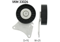 Deflection/Guide Pulley, v-ribbed belt VKM 33026 SKF