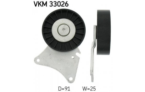 Deflection/Guide Pulley, v-ribbed belt VKM 33026 SKF